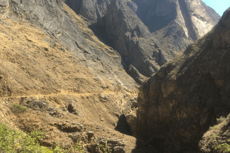 Canyon road- Bicycle Touring Through The Peruvian Andes