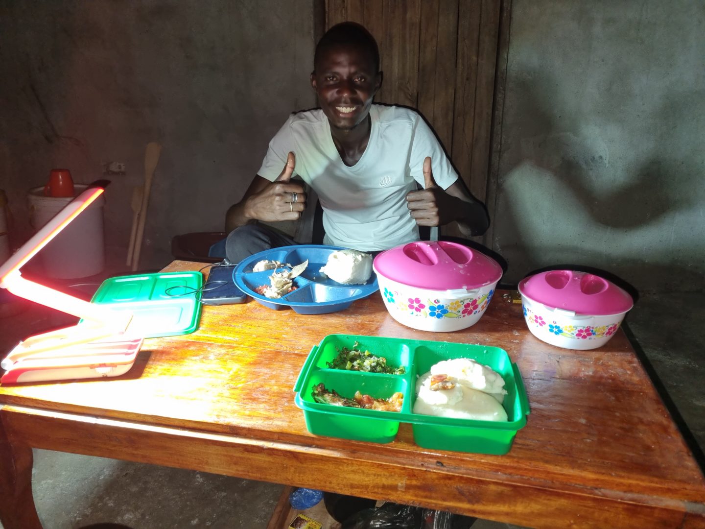 Eating Dinner with a local in Malawi